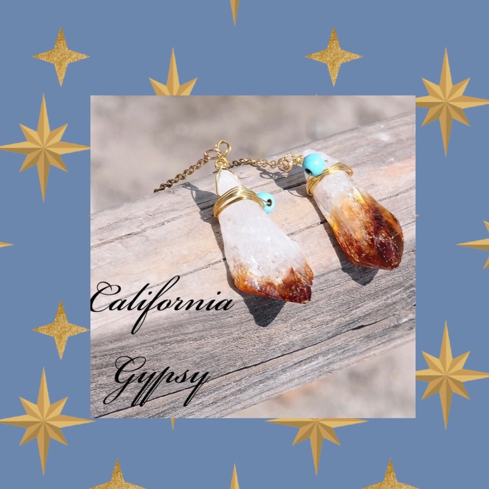 Raw chakra Hippie boho bead festival earrings✨ - Picture 4 of 4